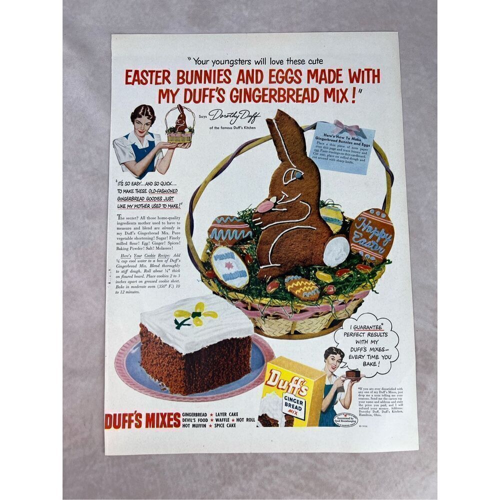 Vintage 1950s Easter Duffs Mixes Print Ad